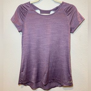 AVIVA Women’s Short Sleeve Lavender Athletic Gym Top Size M